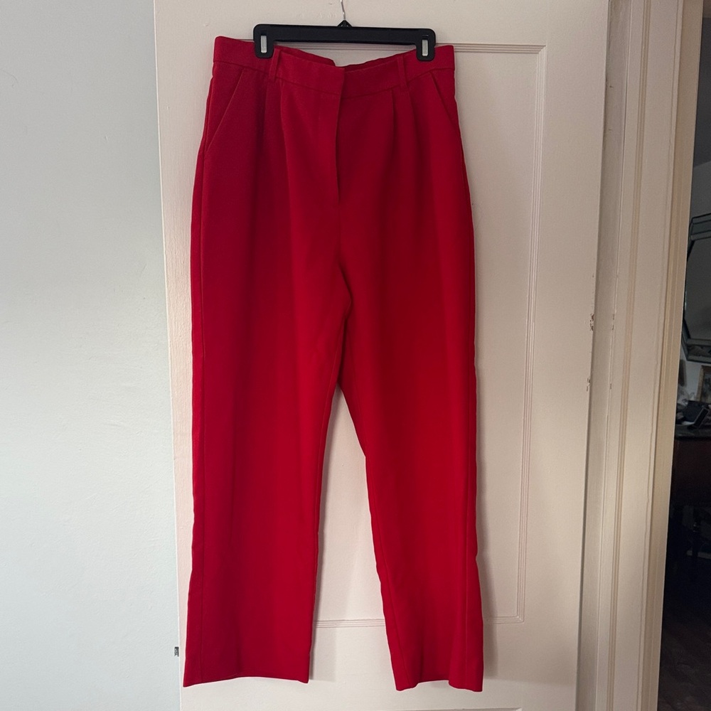 Vibrant Red Trousers